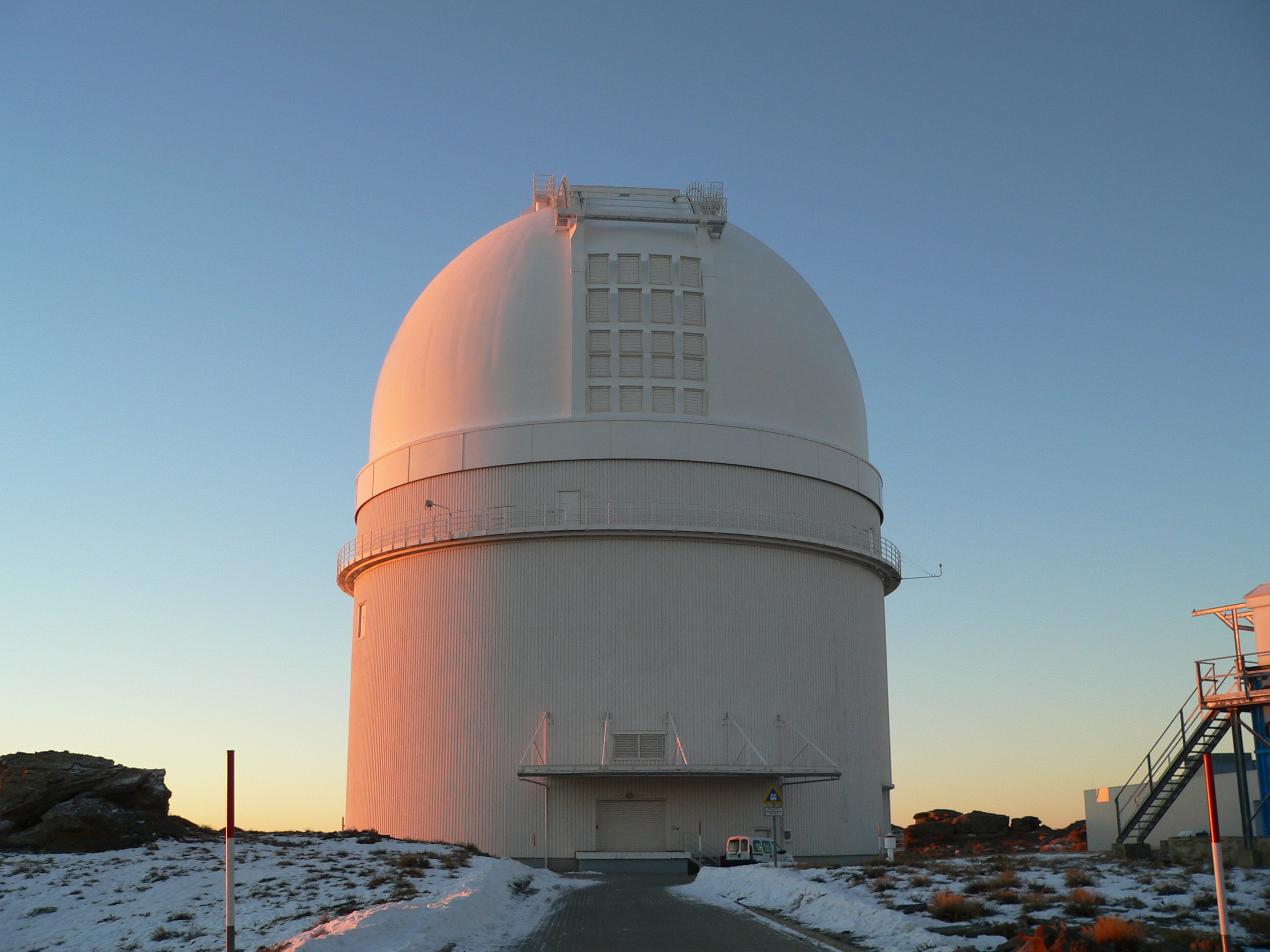 3.5m dome at sunset