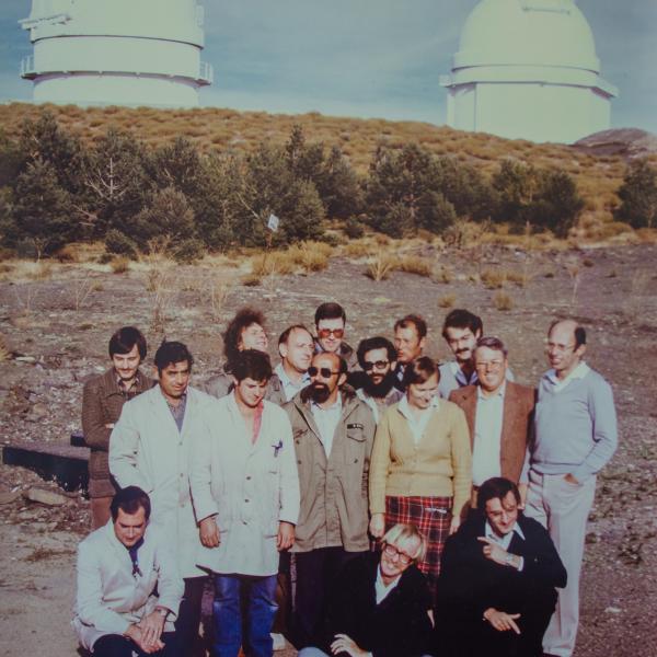 Calar Alto scientists & K. Birkle taken in 1980